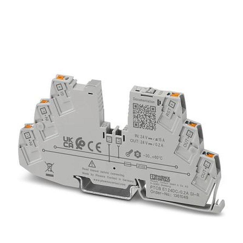 Phoenix Contact PTCB E1 13610 Electronic Circuit Breaker 200mA 24V, DIN Rail Type E
