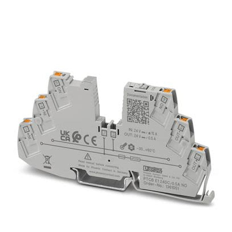 Phoenix Contact PTCB E1 13610 Electronic Circuit Breaker 500mA 24V, DIN Rail Type E