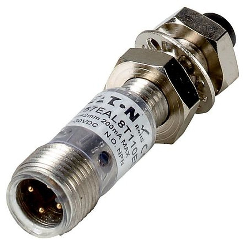 Eaton 136254 E57EBL8T110ED Threaded Barrel Inductive Proximity Sensor, M8 NPN 30V 2 mm 30 V ac 10 V dc 200mA