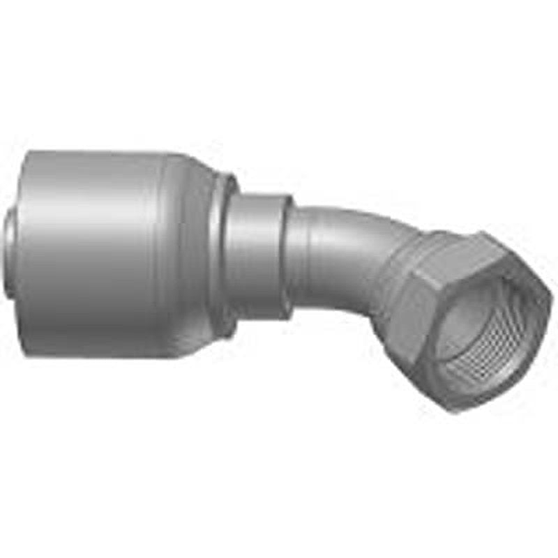 Parker 13770-12-12-SM Hydraulic Fitting Female, 45 °, Steel, 0.75 in Hose ID