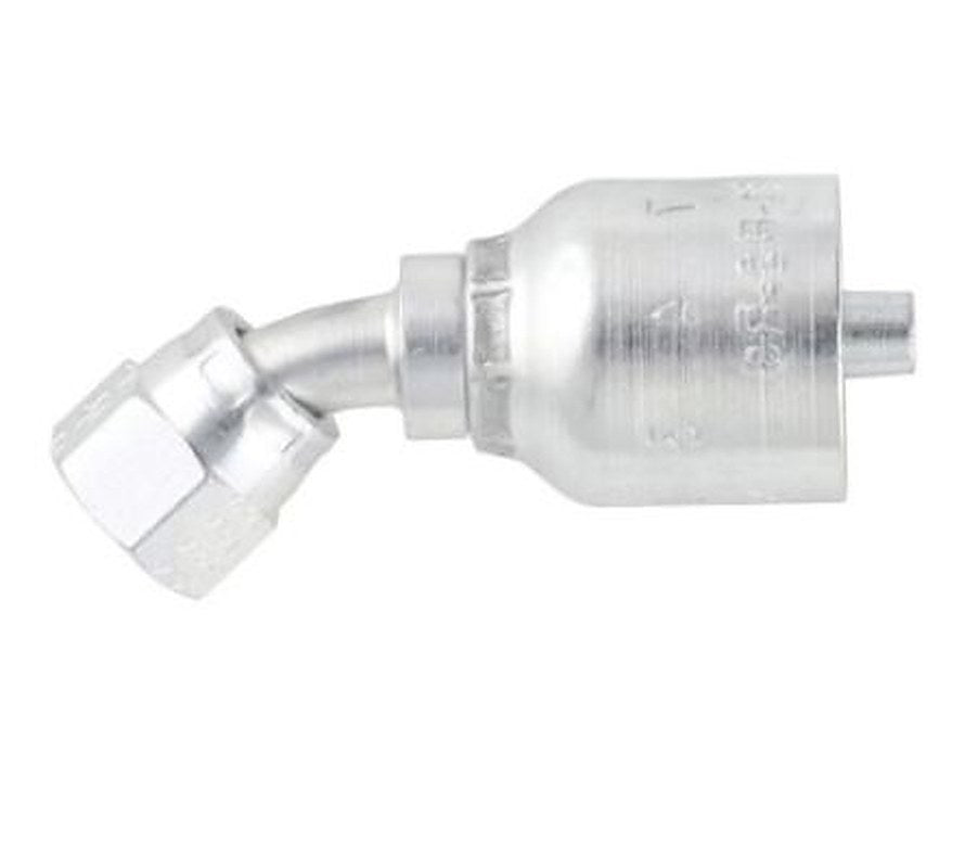 Parker, 13777-10-10 Steel Hydraulic Fitting, Female, 45 °, DKJ 45° 0.625in