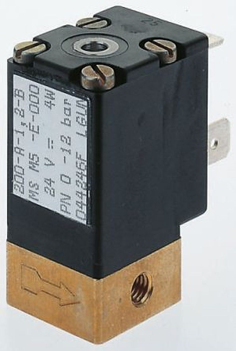 Burkert Solenoid Valve 138045, 2 Port, NC, 24V dc, M5