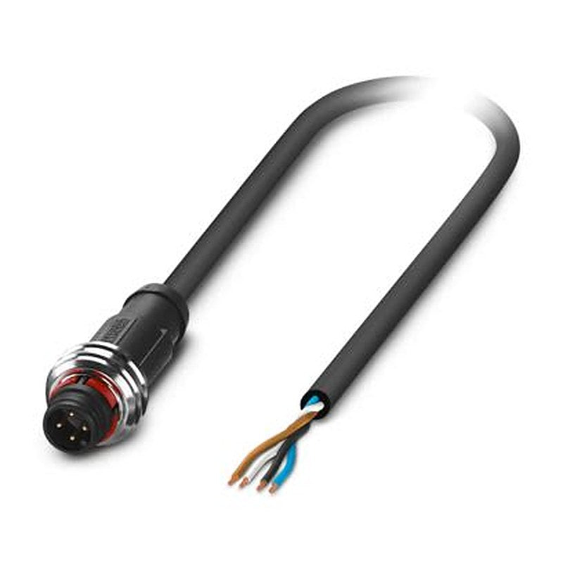 Phoenix Contact Male 4 way M12, Straight to 4 way Straight Actuator/Sensor Cable, 1.5 m