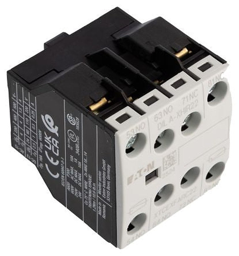 Eaton Auxiliary Contact, 4 Contact, 2 NC/2 NO, DILA, Front Fixing, 16 A, 500V ac, 139580 DILA-XHIR22