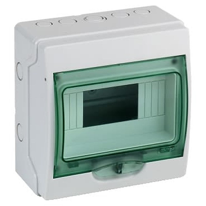 Schneider Electric Mureva Light Grey Smooth Polymer Electrical Enclosure, IEC, IP65, Surface Mount, 1 Gangs 200 mm 195mm