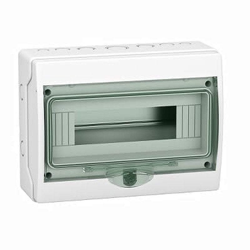 Schneider Electric Mureva Light Grey Smooth Polymer Electrical Enclosure, IEC, IP65, Surface Mount Mount, 1 Gangs 200 mm