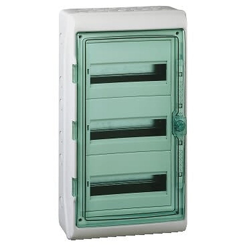 Schneider Electric Mureva Light Grey Smooth Polymer Electrical Enclosure, IEC, IP65, Surface Mount Mount, 1 Gangs 610 mm