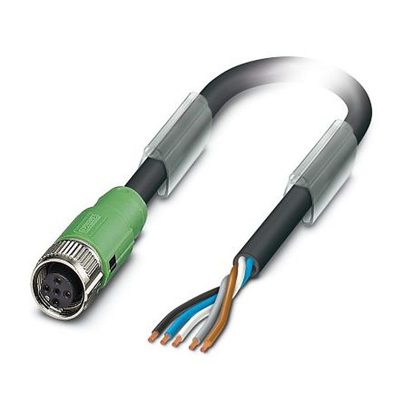 Phoenix Contact Female 5 way M12, Straight to 5 way Unterminated Sensor Actuator Cable, 3 m