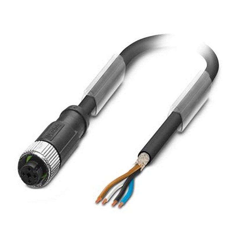 Phoenix Contact Female 4 way Free Cable End to 4 way M12, Straight Sensor Actuator Cable, 10 m