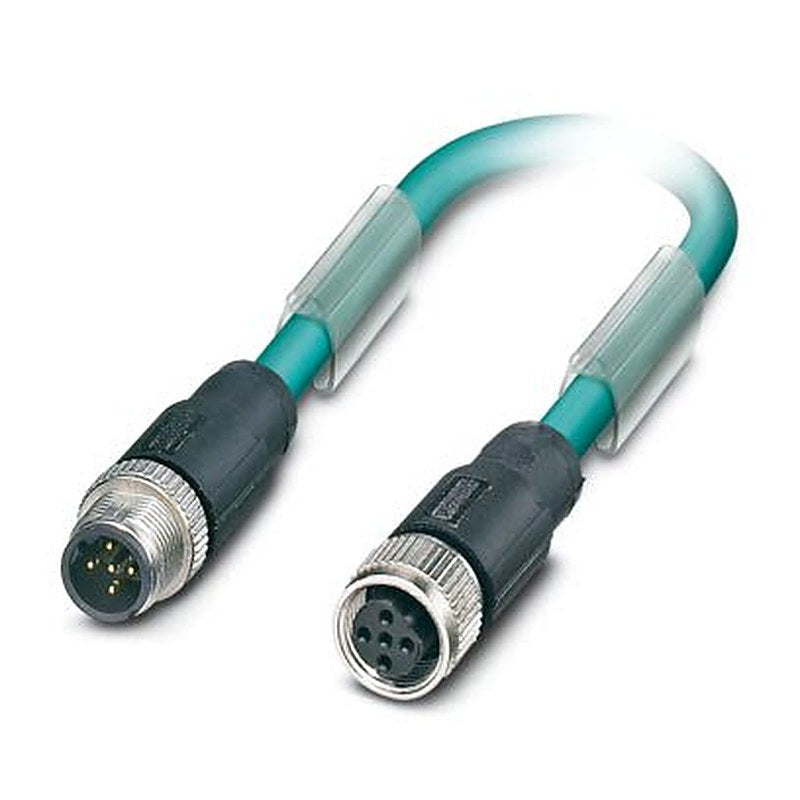 Phoenix Contact Male 5 way M12, Straight to Female 2 way M12, Straight Bus Cable, 200 mm