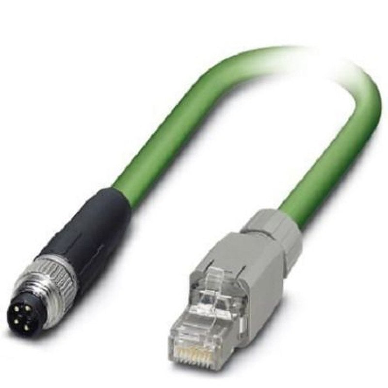 Phoenix Contact VS, 500 mm Cat5 Ethernet Cable, Green, Shielded 4 Screened Polyvinyl Chloride Sheath