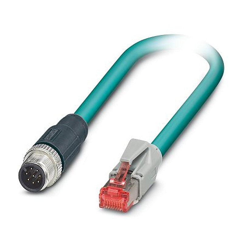 Phoenix Contact VS-M12MS-IP20-94B-LI/3.0, 3 m Cat5 Ethernet Cable, Blue, Shielded 2 Polyurethane Sheath