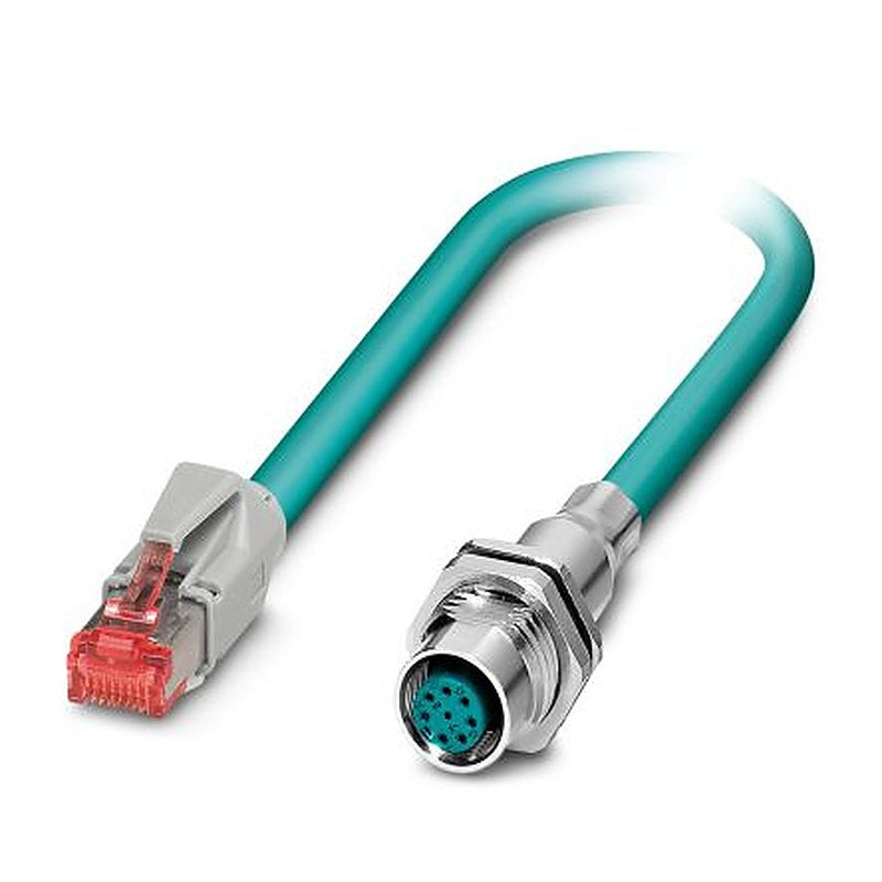 Phoenix Contact Threaded to RJ45 Sensor Actuator Cable, 500 mm