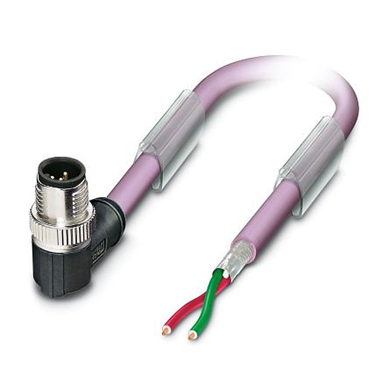 Phoenix Contact Male 2 way M12, Straight to 2 way Unterminated Bus Cable, 5 m