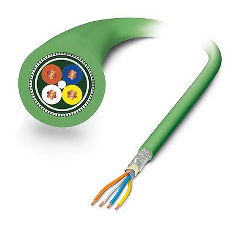 Phoenix Contact 14038 Series Data Cable, 0.34 mm², 1000 m, Green Sheath Polyvinyl Chloride
