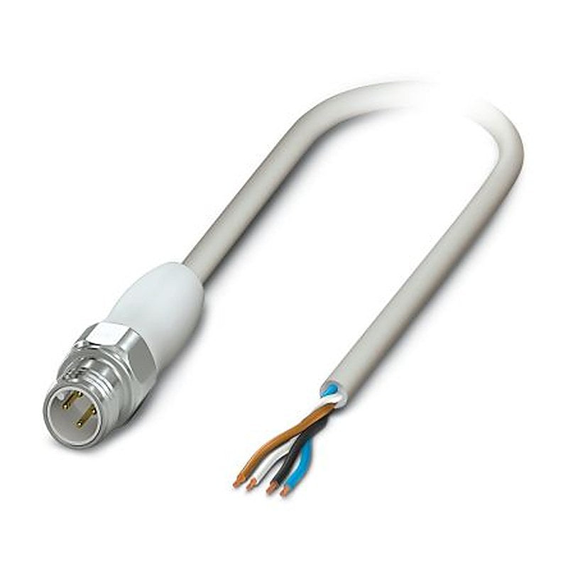 Phoenix Contact Male 4 way M12 to 4 way Free Cable End Sensor Actuator Cable, 3 m
