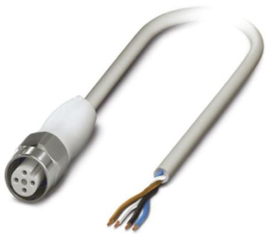 Phoenix Contact Female 4 way Straight to Unterminated Sensor Actuator Cable, 5 m