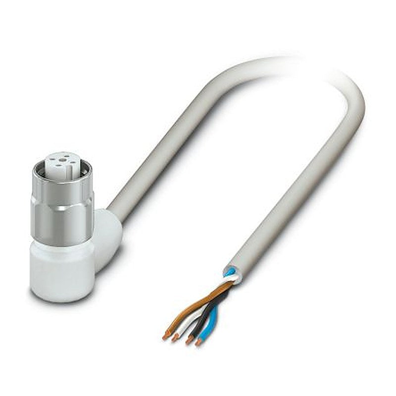 Phoenix Contact Female 4 way M12 to 4 way Angled Socket M12 Sensor Actuator Cable, 1.5 m