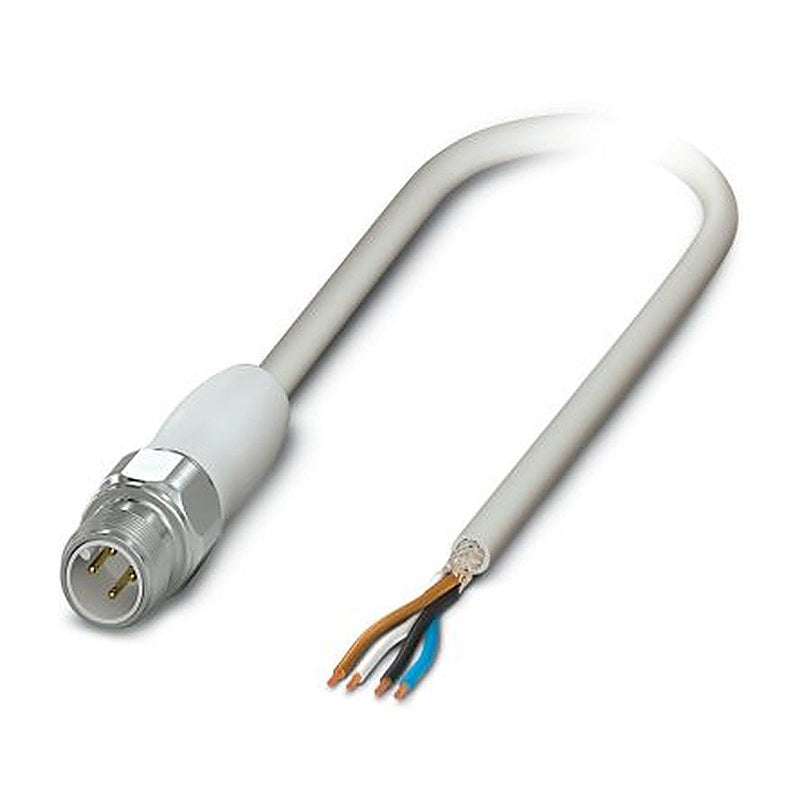 Phoenix Contact Male 4 way M12 to 4 way Free Cable End Sensor Actuator Cable, 10 m