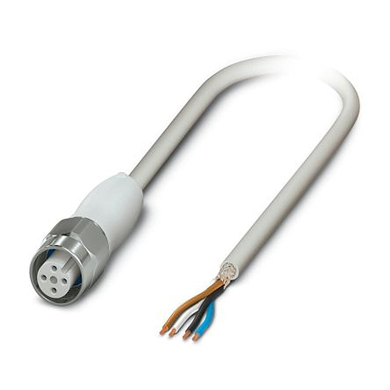 Phoenix Contact Female 4 way M12 to 4 way Straight Socket M12 Sensor Actuator Cable, 3 m