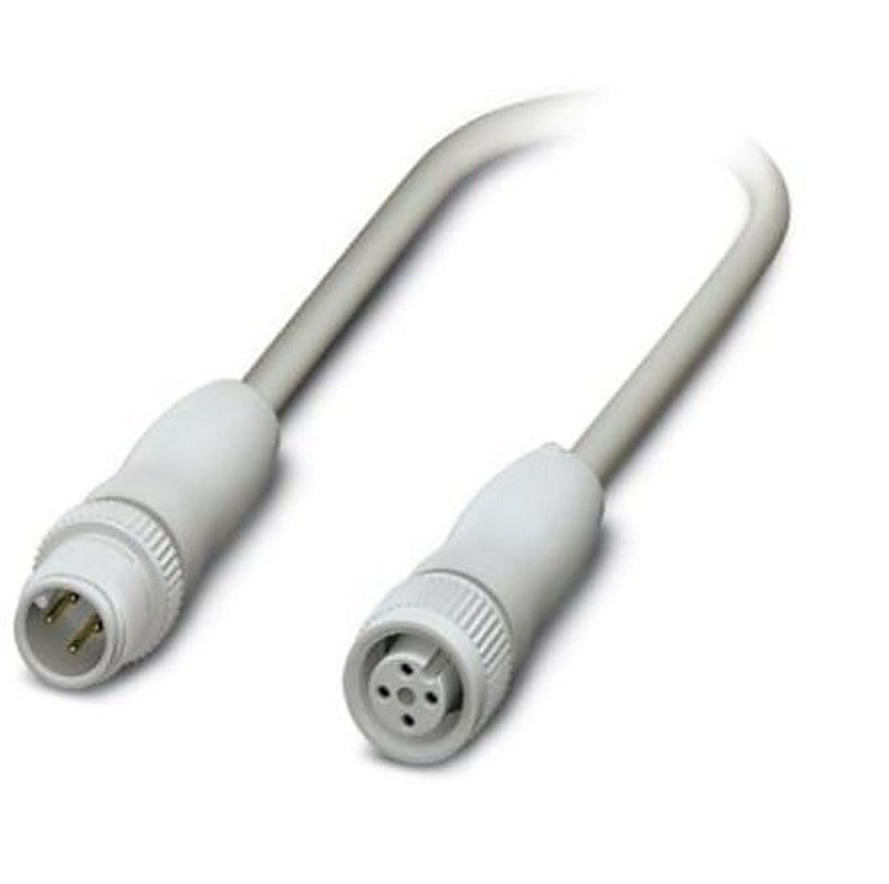 Phoenix Contact Male 4 way M12, Straight to Female 4 way M12 Sensor Actuator Cable, 300 mm