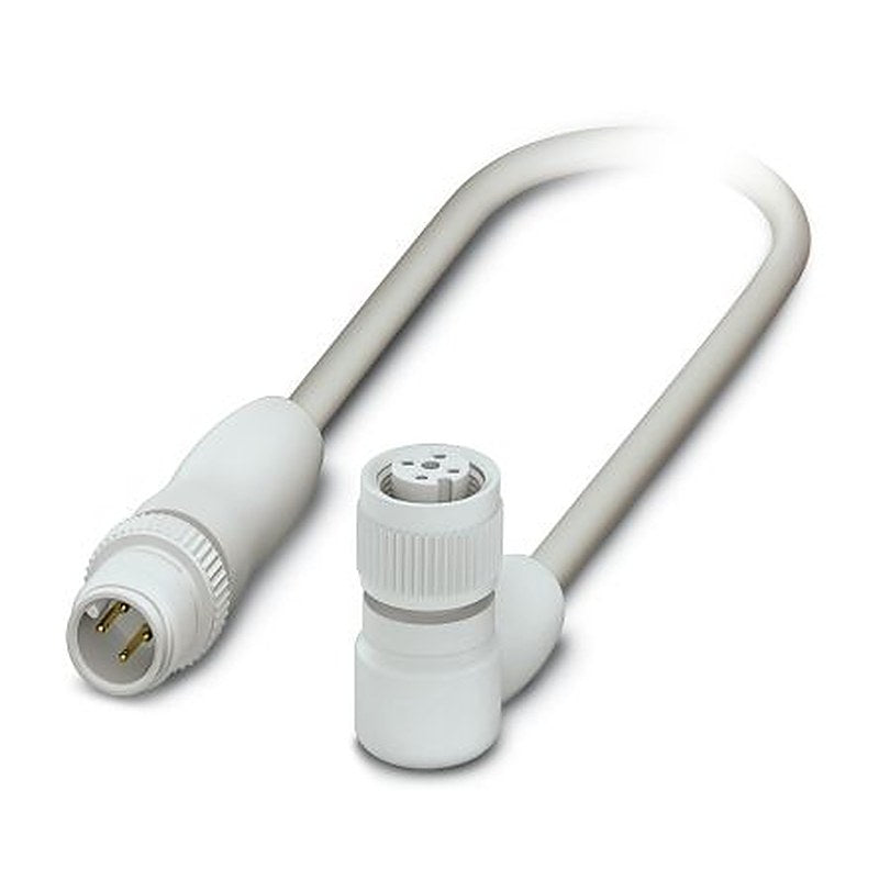 Phoenix Contact Male 4 way M12 to Female 4 way M12 Sensor Actuator Cable, 3 m