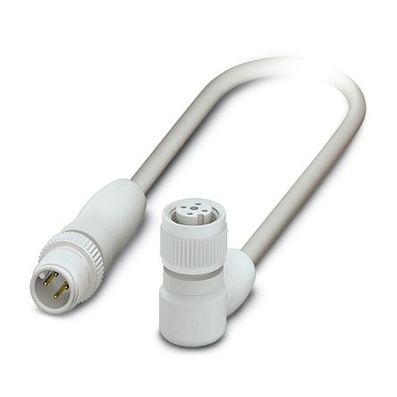 Phoenix Contact Female 4 way Right Angle to 4 way Straight Sensor Actuator Cable, 600 mm