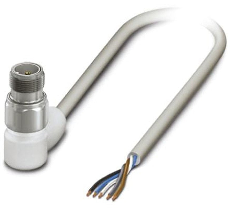 Phoenix Contact Male 5 way Right Angle to 5 way Unterminated Sensor Actuator Cable, 5 m