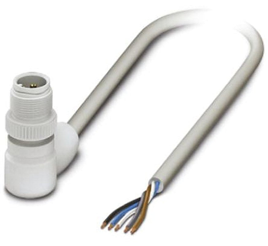 Phoenix Contact Male 4 way Right Angle to 5 way Unterminated Sensor Actuator Cable, 5 m