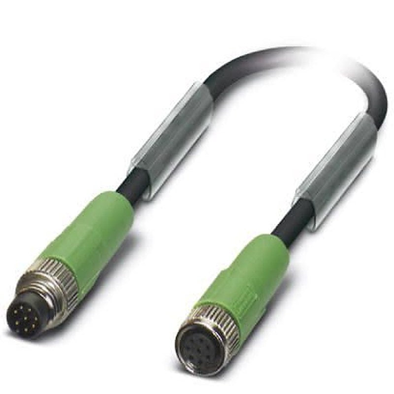 Phoenix Contact Male 8 way M8, Straight to Female 8 way M8, Straight Sensor Actuator Cable, 1.5 m