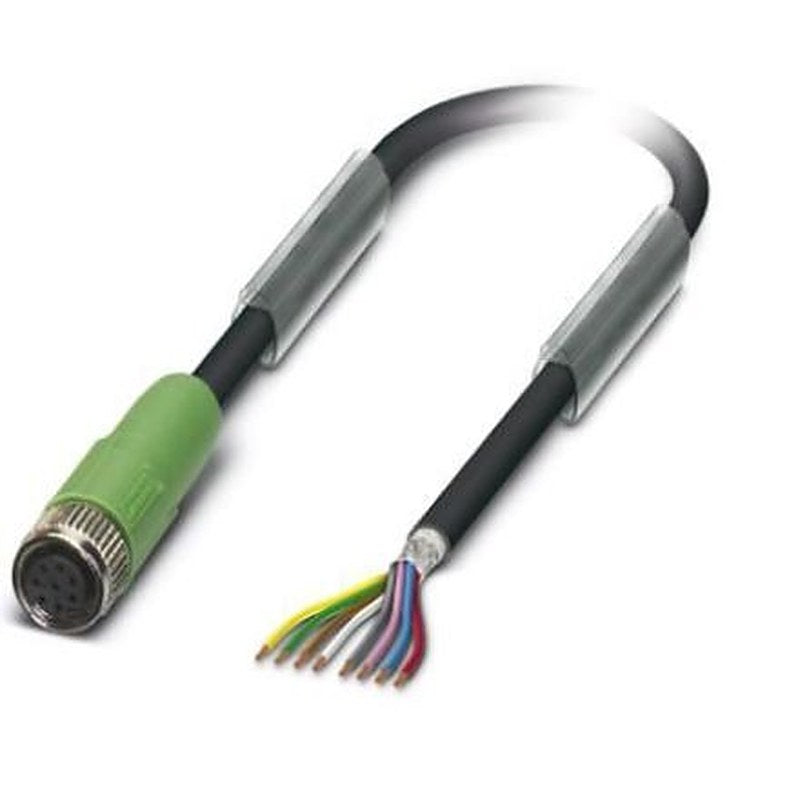 Phoenix Contact Female 8 way M8, Straight to Straight Socket M8 Sensor Actuator Cable, 1.5 m