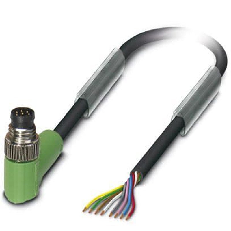 Phoenix Contact Male 8 way M8, Right Angle to Unterminated Sensor Actuator Cable, 5 m