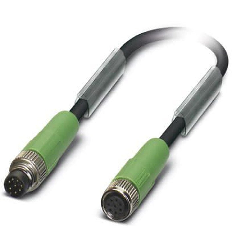 Phoenix Contact Male 8 way M8, Straight to Female 8 way M8 Sensor Actuator Cable, 3 m