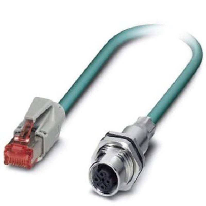 Phoenix Contact VS, 1 m Cat5e Ethernet Cable, Blue, Shielded 2 Screened Polyurethane Sheath
