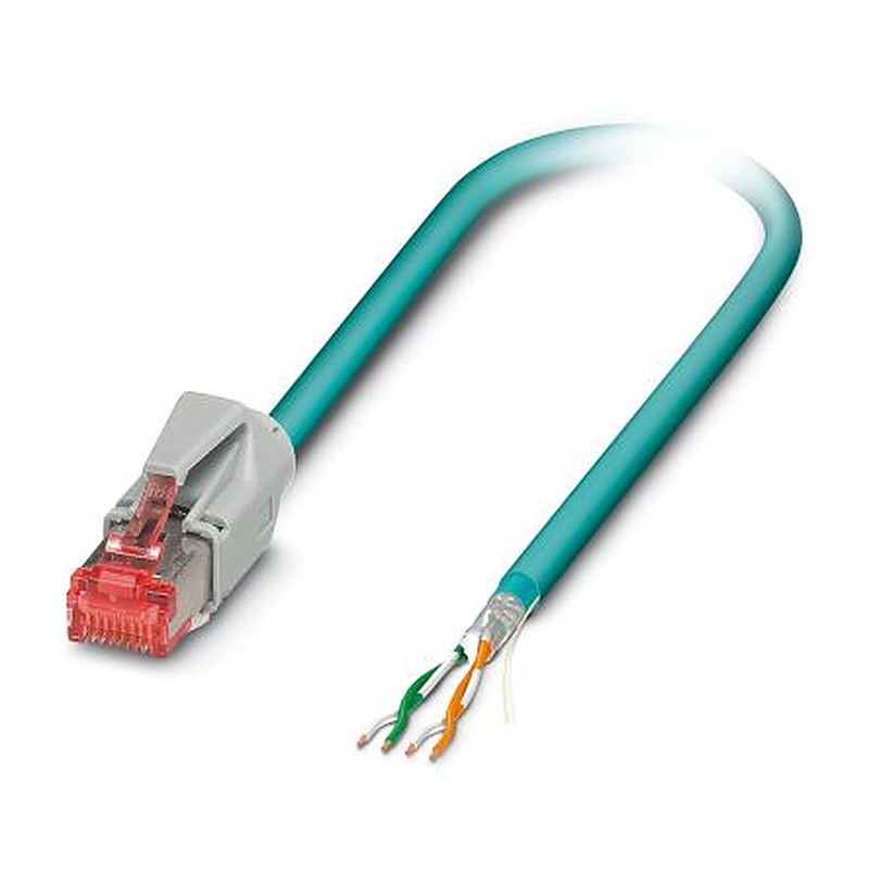 Phoenix Contact VS-IP20-OE-93E/5.0, 5 m Cat5e Ethernet Cable, Black, Shielded 2 Polyurethane Sheath
