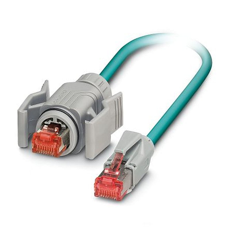 Phoenix Contact VS-IP67-IP20-93E/1.5, 1.5 m Cat5e Ethernet Cable, Black, Shielded 2 Polyurethane Sheath