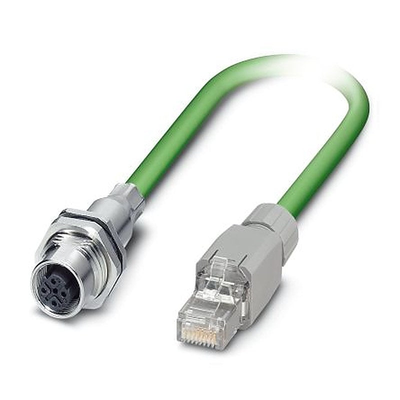 Phoenix Contact VS, 1 m Cat5e Ethernet Cable, Green, Shielded Polyvinyl Chloride Sheath