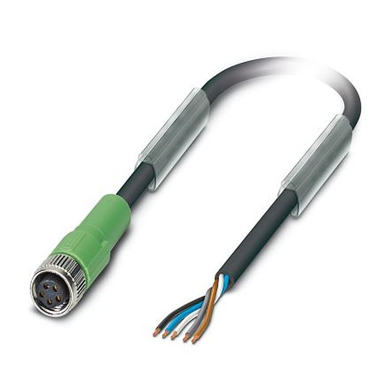 Phoenix Contact Female 5 way M8, Straight to Male M8 Actuator/Sensor Cable, 3 m