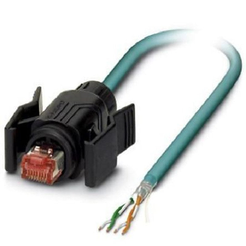 Phoenix Contact VS, 5 m Cat5e Ethernet Cable, Blue, Shielded 2 Screened Polyurethane Sheath