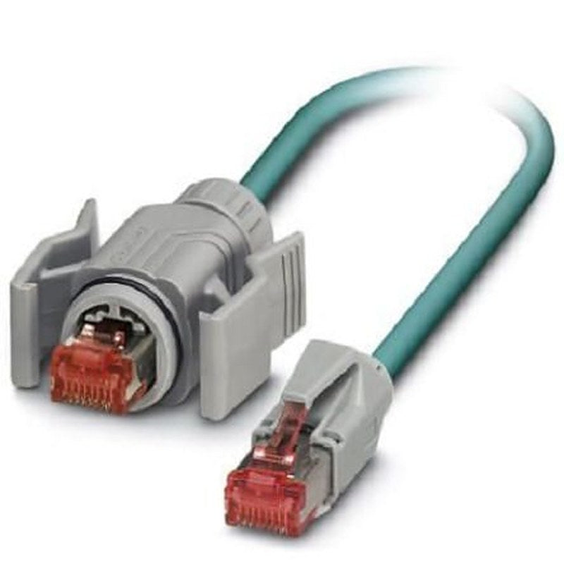 Phoenix Contact VS, 2 m Cat5e Ethernet Cable, Blue, Shielded 2 Screened Polyurethane Sheath