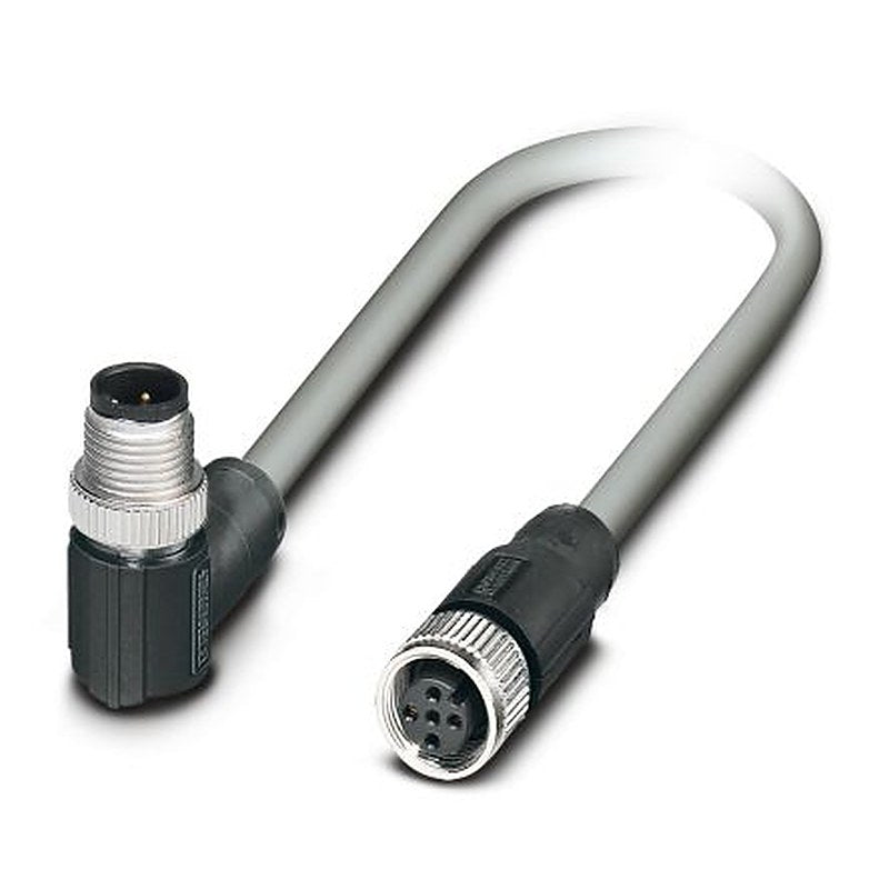 Phoenix Contact Male 5 way M12, Straight to Female 5 way Straight Socket M12 Bus Cable, 500 mm