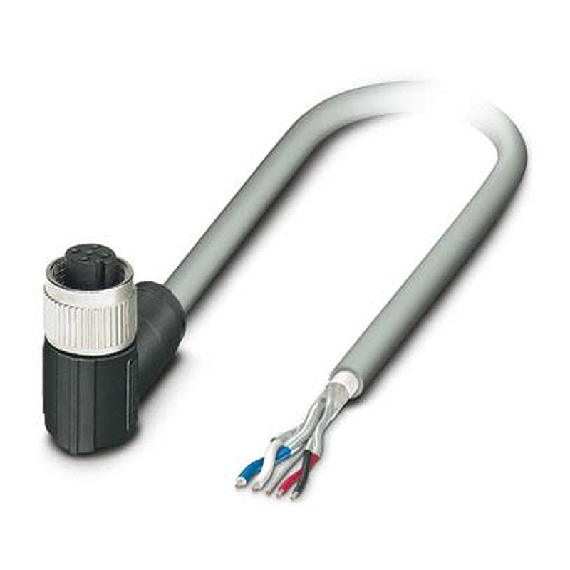 Phoenix Contact 5 way Free Cable End to Female 5 way Angled Socket M12 Bus Cable, 10 m