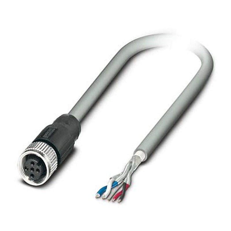 Phoenix Contact 5 way Free Cable End to Female 5 way M12, Straight Bus Cable, 10 m