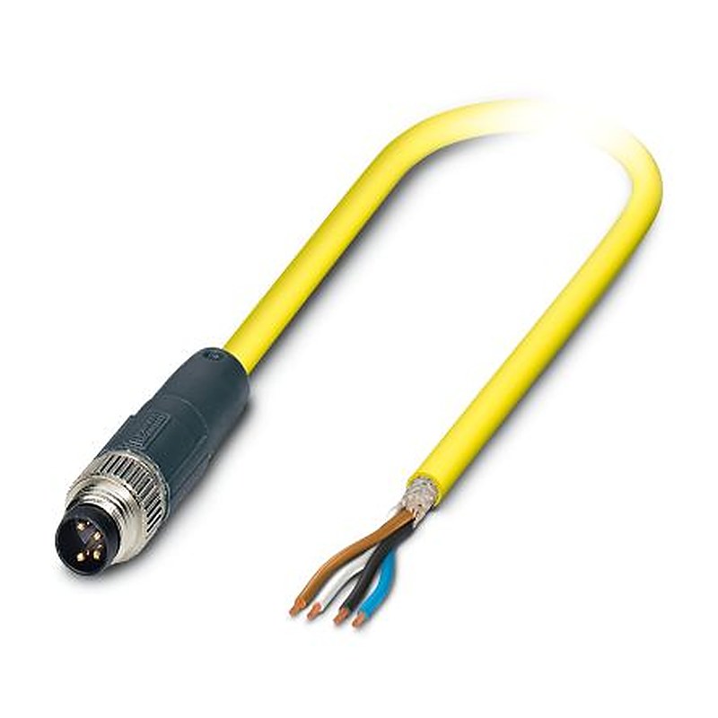 Phoenix Contact Male 4 way M8, Straight to 4 way Free Cable End Actuator/Sensor Cable, 2 m