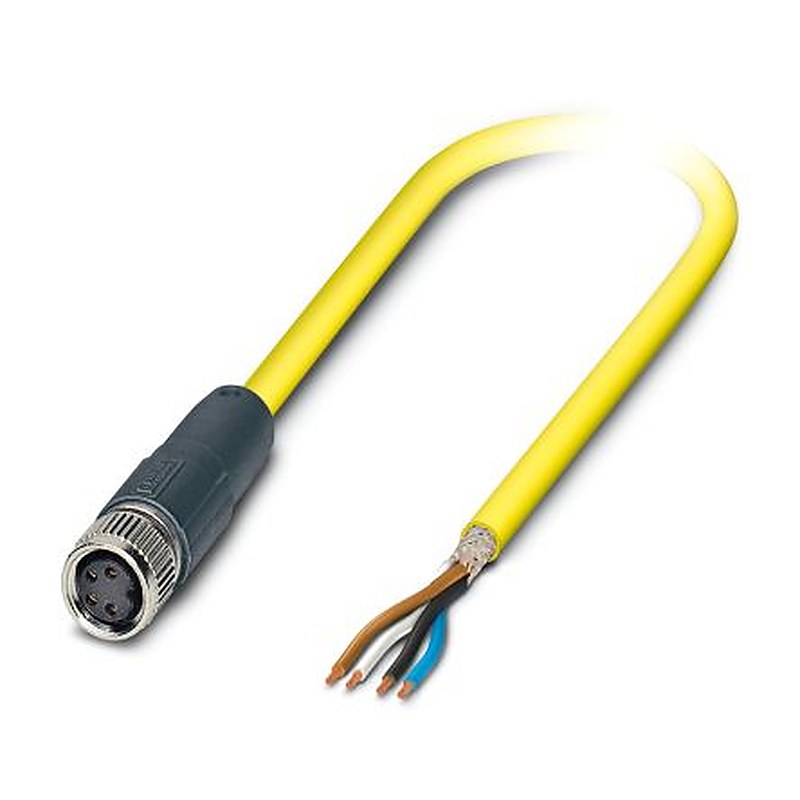 Phoenix Contact Female 4 way Straight to 4 way Unterminated Sensor Actuator Cable, 5 m