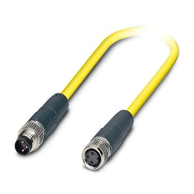 Phoenix Contact Female 3 way M8, Straight to Male 3 way M8, Straight Sensor Actuator Cable, 0.5 m