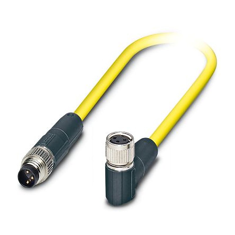 Phoenix Contact Female 3 way M8, Straight to Male 3 way M8, Straight Sensor Actuator Cable, 500 mm