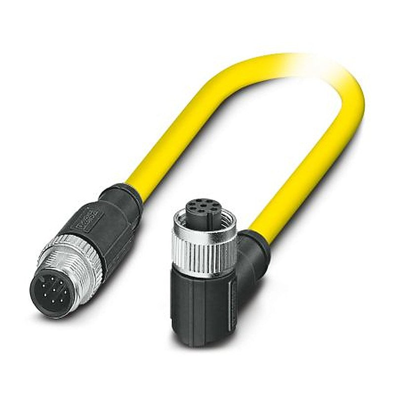 Phoenix Contact Female 8 way M12 to Male 8 way M12, Straight Sensor Actuator Cable, 0.5 m