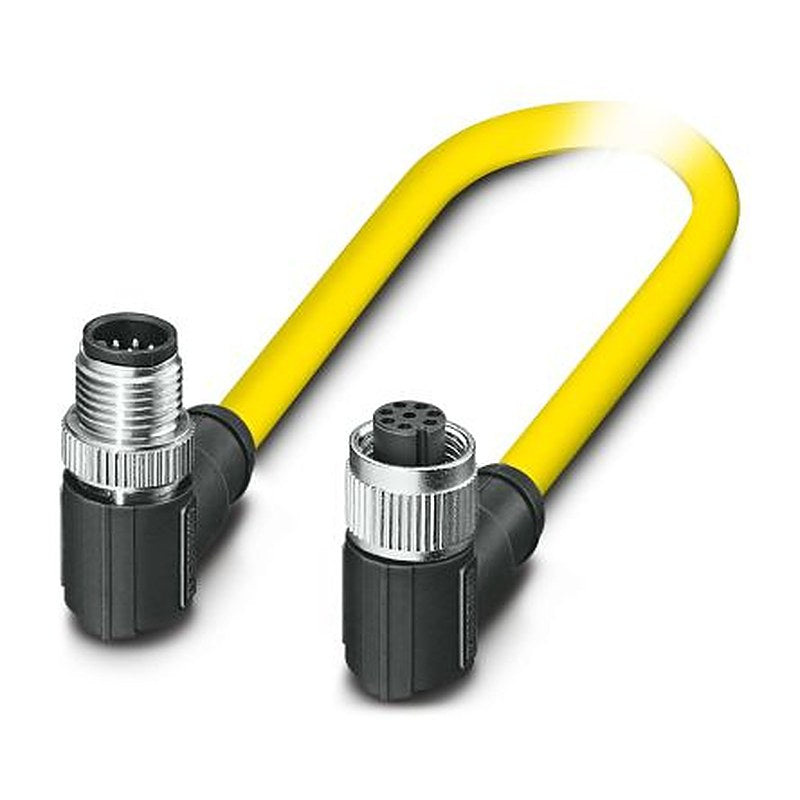 Phoenix Contact Male 8 way Right Angle to Female 8 way M12 Sensor Actuator Cable, 0.5 m