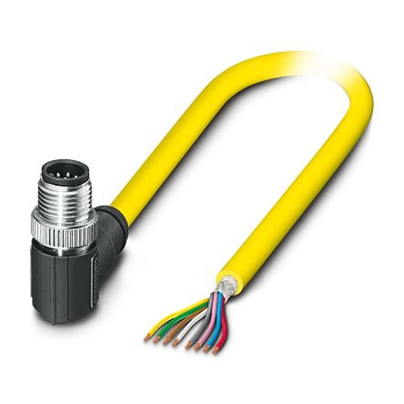 Phoenix Contact Male 8 way Right Angle to 8 way Unterminated Sensor Actuator Cable, 10 m